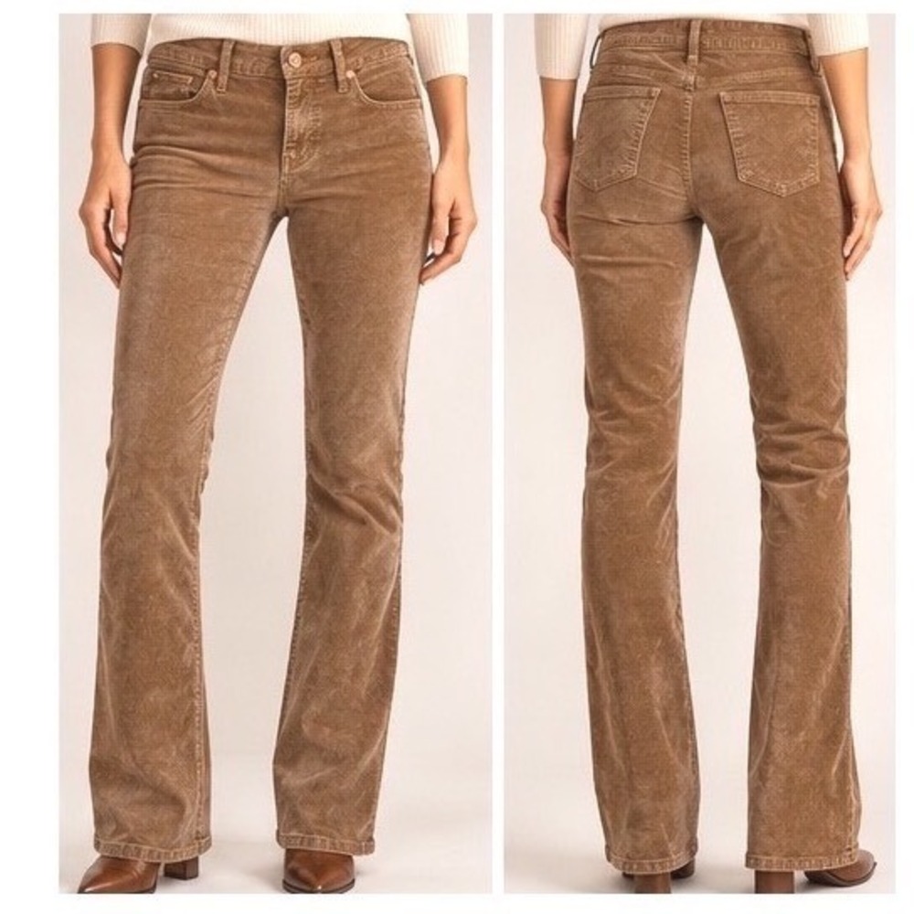 Gap Womens Long & Lean Low Rise Corduroy Bootcut Pants Tan Brown 28/6T NWT